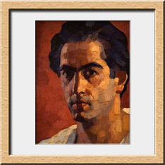 Caggiano César Augusto - Óleo Museo Castagnino (auto-retrato)