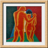 Aragone Rosa - Una pareja  �leo  80 x 80  2001