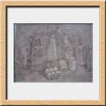 P�rez Eleonora - Naturaleza muerta  Envases 1x 0,70  Sepia y sanguina tela